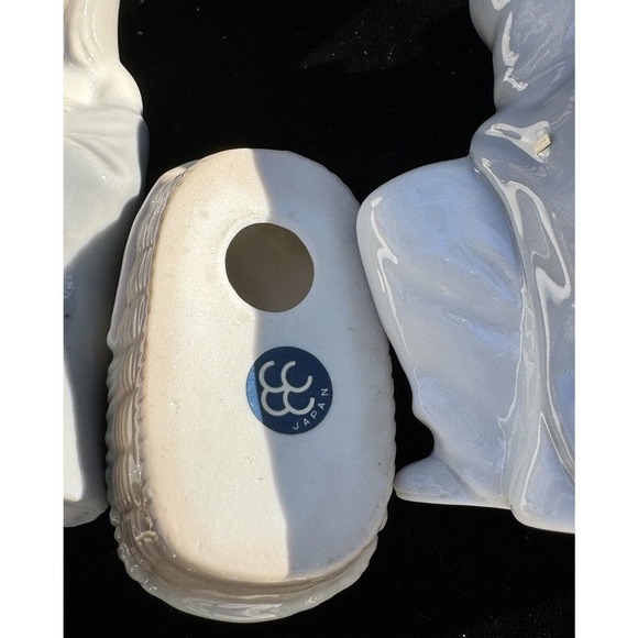 Cream & Blue Hummel Nativity Set 5" Scene 3 Piece Set Porcelain Baby Jesus -S86 - Picture 12 of 13